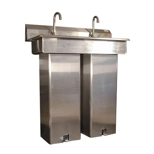 [INOX050] LAVAMANOS DOBLE DE PEDESTAL