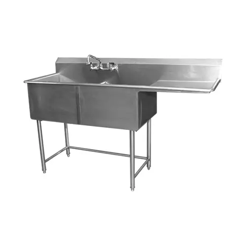 [INOX034] LAVATRASTOS DE 2 POCETAS - 1.625 x 0.59 x 0.90 - ALA DERECHA O IZQUIERDA - CON LLAVE