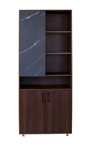 [LIGHTGREY01] LIBRERA COLOR NOCE COSTA ENTREPAÑO BEIGE GRAFITO PUERTAS GRIS MARMOL 0.80*0.40*2.00 F24
