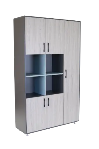 [IRONGREY13] LIBRERA IRONGREY COLOR CHUMBO, F22 PUERTAS GRANIZO, DIVISIONES MACARON 1.20*0.40*2.00 