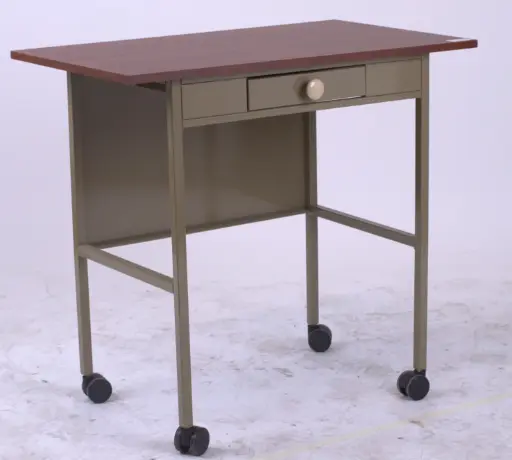 [STD1118] MESA DE MAQUINA CON RODOS COLOR BEIGE