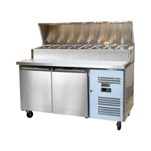 [SHH-2000] MESA FRIA DE PREPARACION - 2 PUERTAS - CON ASPERSOR DE AISLAMIENTO