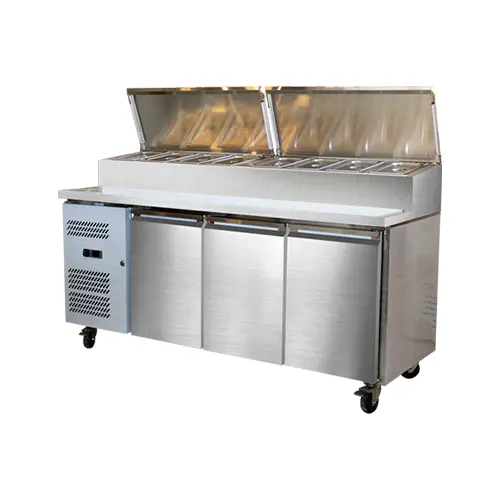 [SHH-3000] MESA FRIA DE PREPARACION - 3 PUERTAS - CON ASPERSOR DE AISLAMIENTO