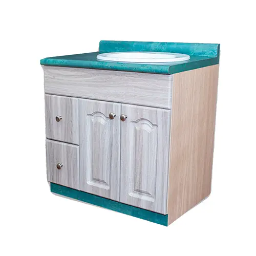 [OFF052MEL] MUEBLE DE BAÑO 0.80m - PUERTAS FRIZADAS - ALMENDRA / BLANCO O CHERRY