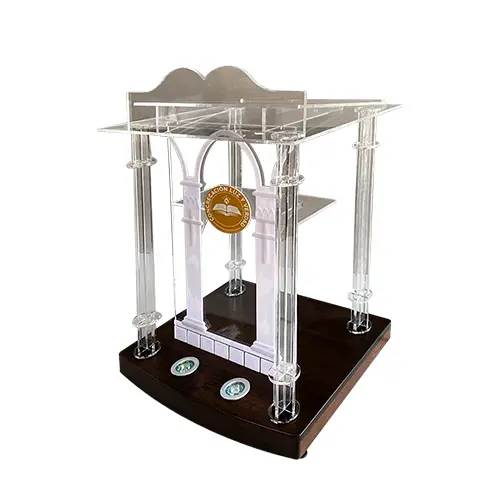 [ACR-001] PULPITO DE ACRILICO CON LUCES, ALTURA 1.20, TABLERO SUPERIOR 0.70*0.55