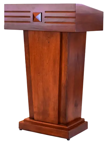 [DES079] PULPITO DE MADERA CAOBA/BARNIZADO ALTURA 1.10 CON TABLERO SUPERIOR 0.70*0.50