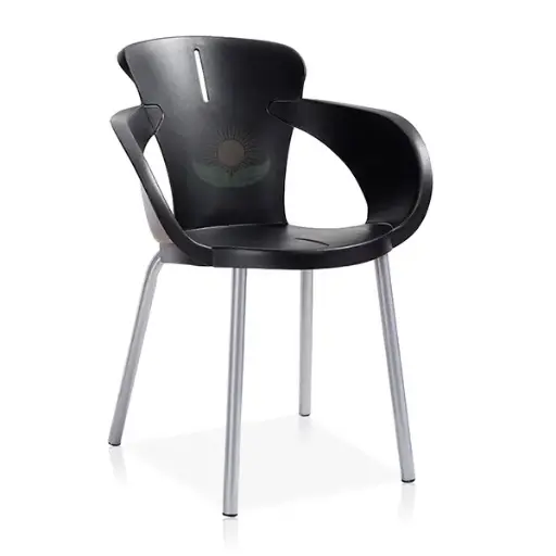 [DC-98020N] SILLA APILABLE CN BRZ NEGRO