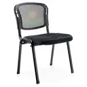 [DC-20N] SILLA DE ESPERA SIN BRAZO - NEGRA - RESPALDO MESH