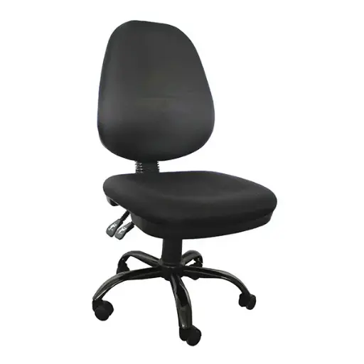 [DC-34WAN] SILLA SECRETARIAL SIN BRAZO - 2 PALANCAS - COLOR NEGRO